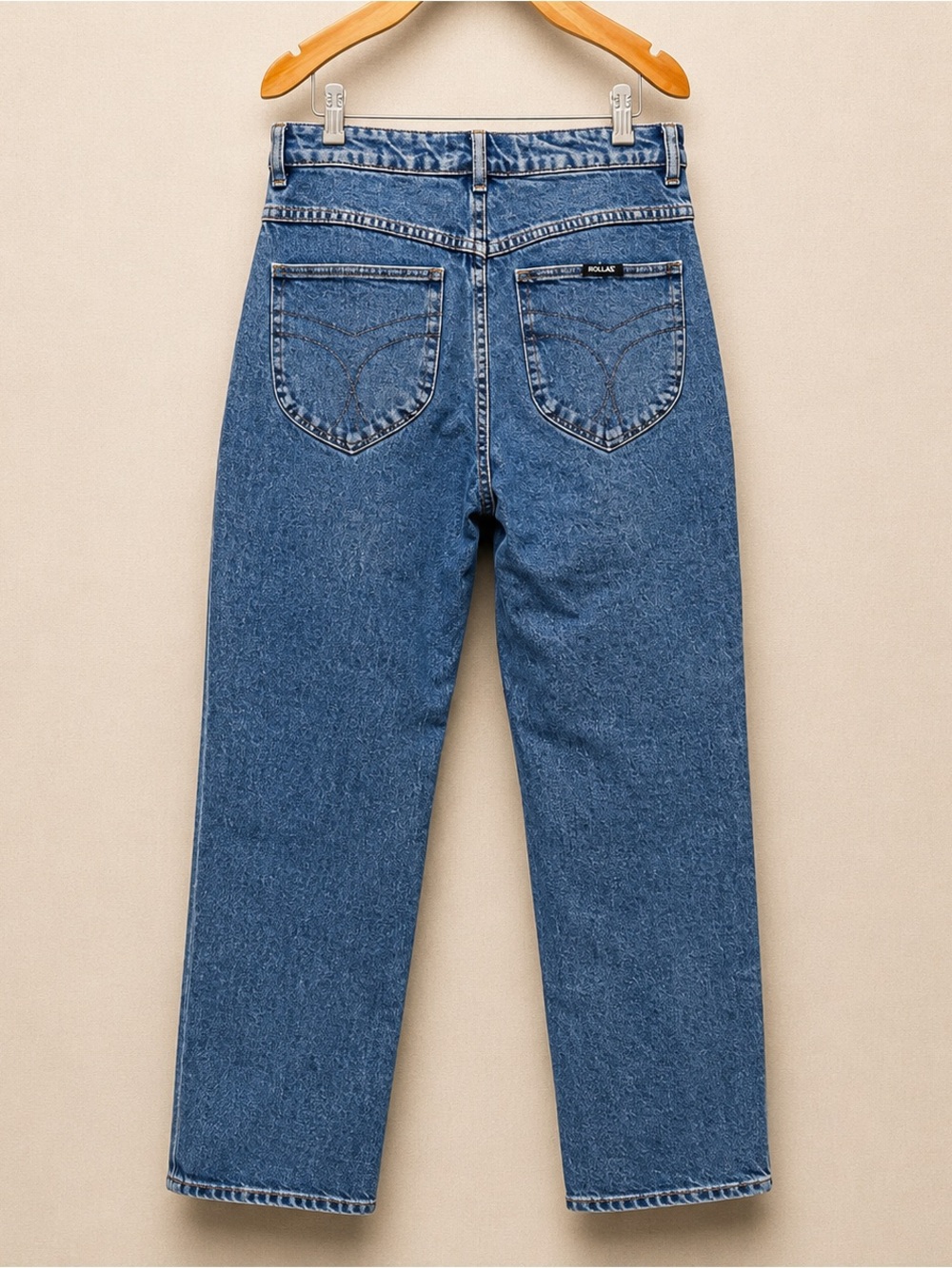 Rolla’s Dusters High Rise Slim Mom Jeans 30 Blue Vintage Wash Denim - Picture 3 of 8
